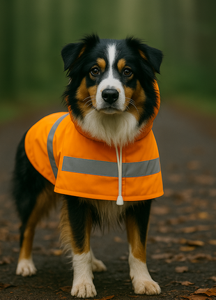 Parisian Pet 'Orange Raincoat' for Dogs & Cats, Waterproof Pet Outerwear, Dog Raincoat for Rain, Pet Rain Protection, Orange