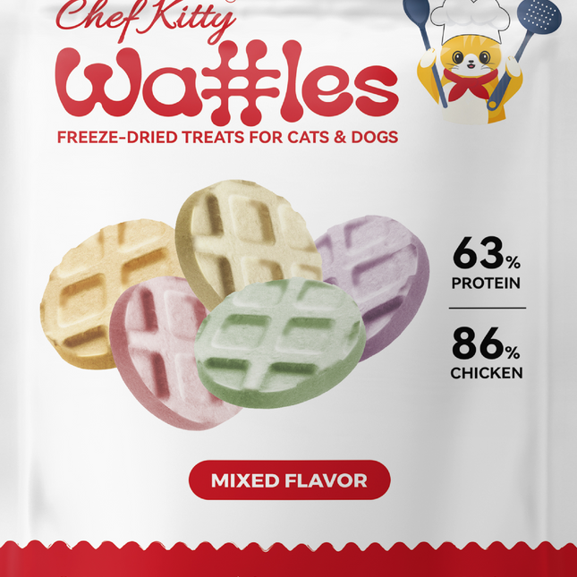 Freeze Dried Chicken Waffle Treats