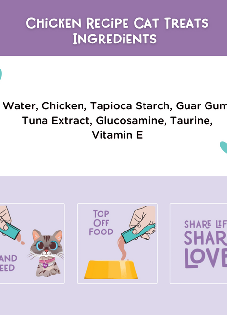 Chicken Recipe Cat Treats, Pack of 4