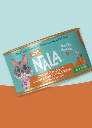 Chicken Flaked With Carrot & Sweet Potato Recipe Dinner In Broth Adult Cat Food, 2.8-oz