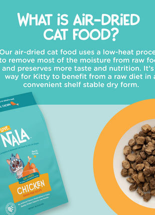 Chicken Grain Free Recipe Air-Dried Adult Cat Food 1lb bag