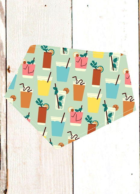 "Cocktails" Dog Bandana