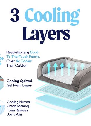 PupChill™ Cooling Bolster Dog Bed