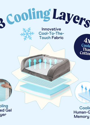 PupChill™ Cooling Bolster Dog Bed