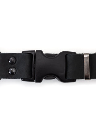 Celtic Sport Midnight Black Leather Dog Collar