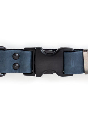 Celtic Sport Blue Jeans Leather Dog Collar