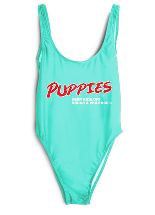 D.A.R.E. Puppies | One Piece Swimsuit | For Dog Lovers and Pool Parties