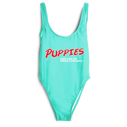 D.A.R.E. Puppies | One Piece Swimsuit | For Dog Lovers and Pool Parties