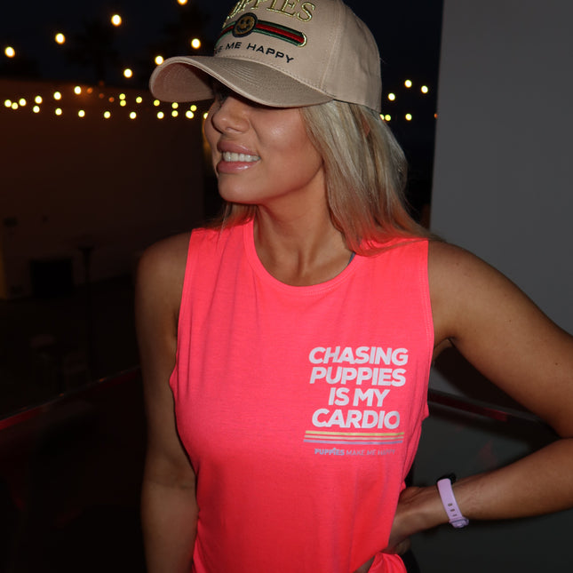 Chasing Puppies Is My Cardio Relaxed Women’s Tank | Gift for Dog Lovers