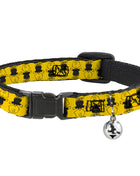 Breakaway Cat Collar with Bell - Peanuts Charlie Brown Pose Flip Yellow/Black
