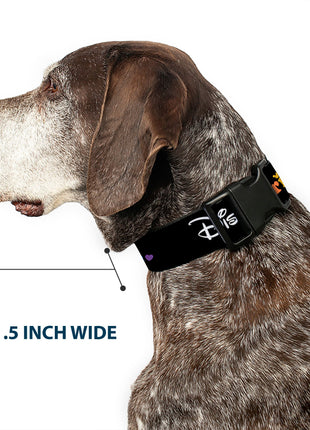 Plastic Clip Collar - DISNEY PRIDE Signature Logo Black/White/Rainbow