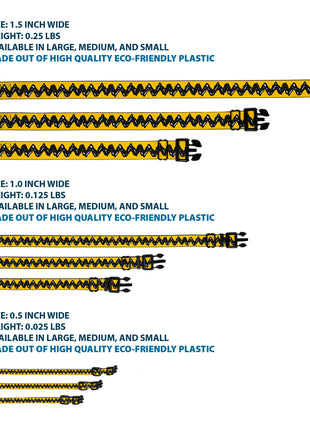 Plastic Clip Collar - Peanuts Charlie Brown Zig Zag Stripe Yellow/Black
