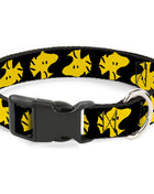 Plastic Clip Collar - Peanuts Woodstock Face Flip Black/Yellow
