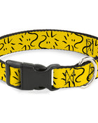 Plastic Clip Collar - Peanuts Woodstock Line Face Line Art Yellow/Black