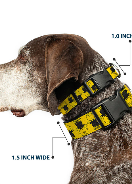 Plastic Clip Collar - Peanuts Charlie Brown Pose Flip Yellow/Black