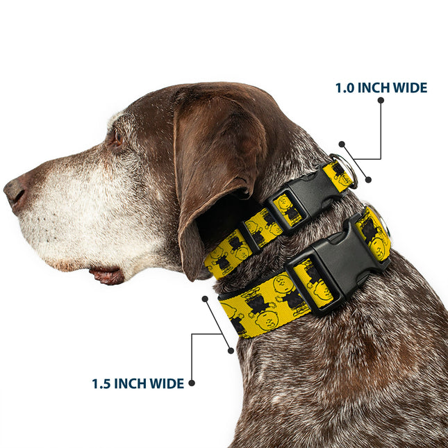 Plastic Clip Collar - Peanuts Charlie Brown Pose Flip Yellow/Black