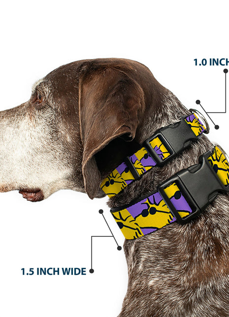 Plastic Clip Collar - Peanuts Woodstock Shades Pose Blocks Blue/Yellow/Black