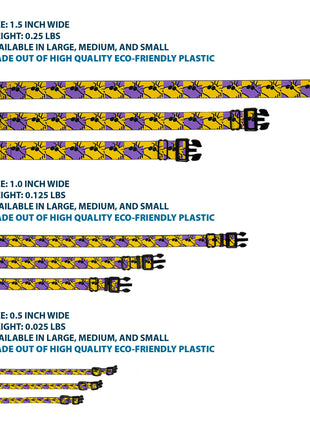 Plastic Clip Collar - Peanuts Woodstock Shades Pose Blocks Blue/Yellow/Black