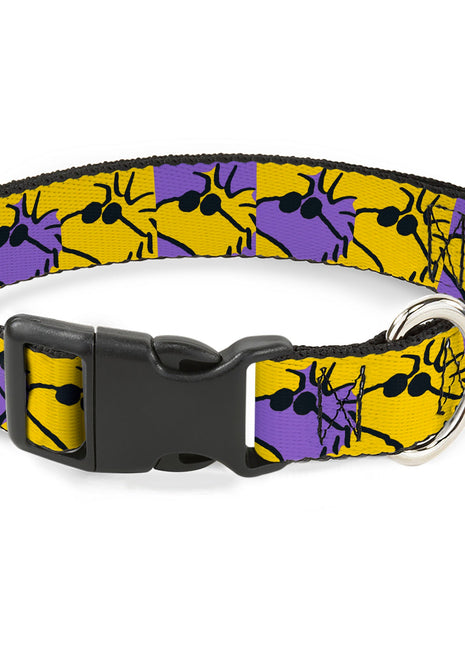 Plastic Clip Collar - Peanuts Woodstock Shades Pose Blocks Blue/Yellow/Black