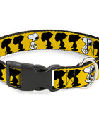 Plastic Clip Collar - Peanuts Snoopy Walking/Silhouette Pose Yellow/Black/White