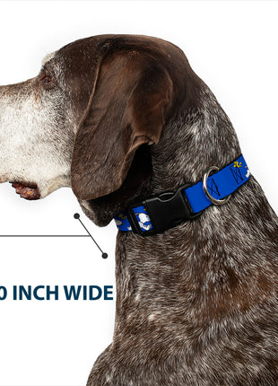 Plastic Clip Collar - Peanuts Snoopy Running and Woodstock Pose Blue