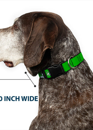 Plastic Clip Collar - Peanuts Snoopy and Woodstock Laughing HAHA Pose Green