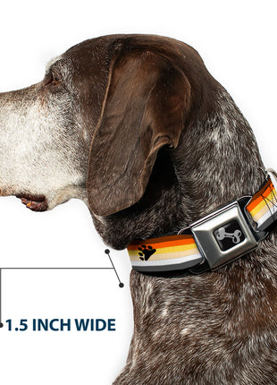 Dog Bone Black/Silver Seatbelt Buckle Collar - Flag Bear Pride2 Black/Brown/Orange/Yellow/Tan/White/Gray/Black