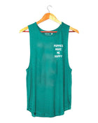 Puppies Make Me Happy Motto Sleeveless Top | Classic Gift for Dog Moms | Made in USA