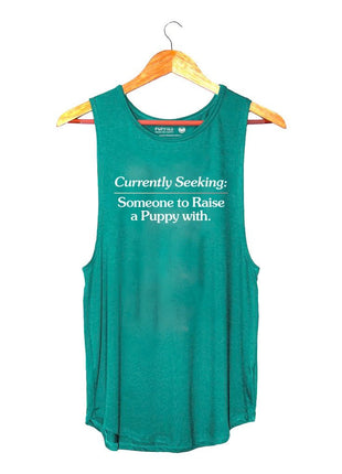 Currently Seeking Someone to Raise a Puppy With ~ Women's Sleeveless Tank