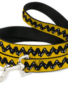 Dog Leash - Peanuts Charlie Brown Zig Zag Stripe Yellow/Black
