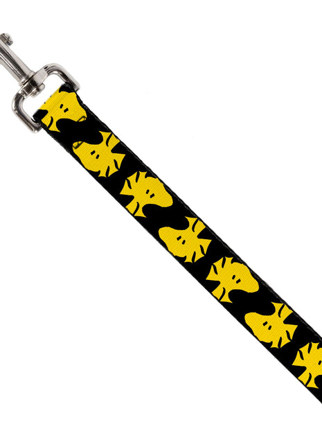 Dog Leash - Peanuts Woodstock Face Flip Black/Yellow