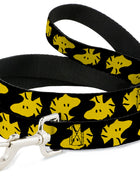 Dog Leash - Peanuts Woodstock Face Flip Black/Yellow