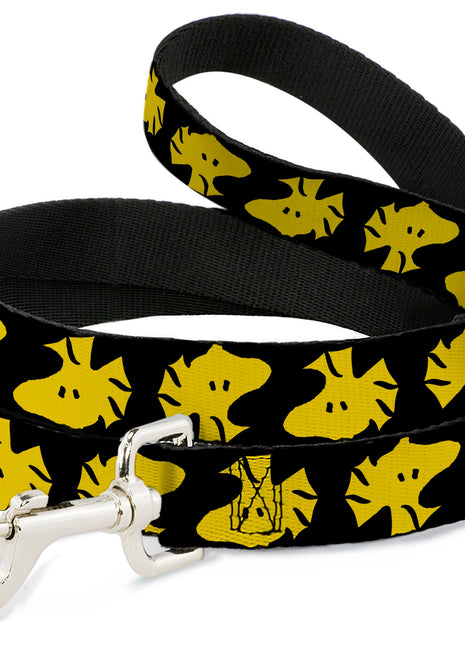 Dog Leash - Peanuts Woodstock Face Flip Black/Yellow
