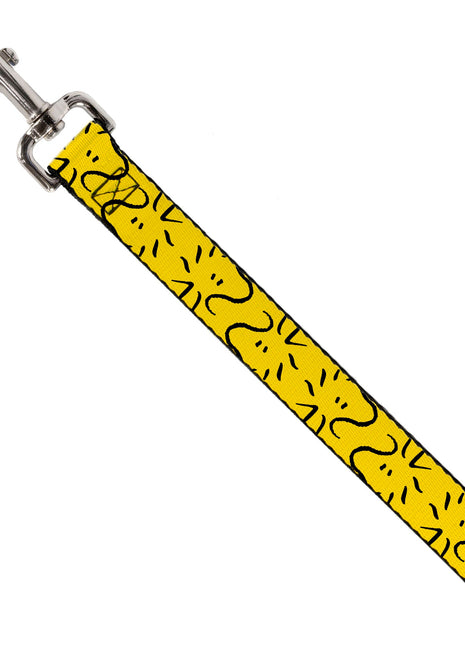 Dog Leash - Peanuts Woodstock Line Face Line Art Yellow/Black