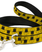 Dog Leash - Peanuts Charlie Brown Pose Flip Yellow/Black
