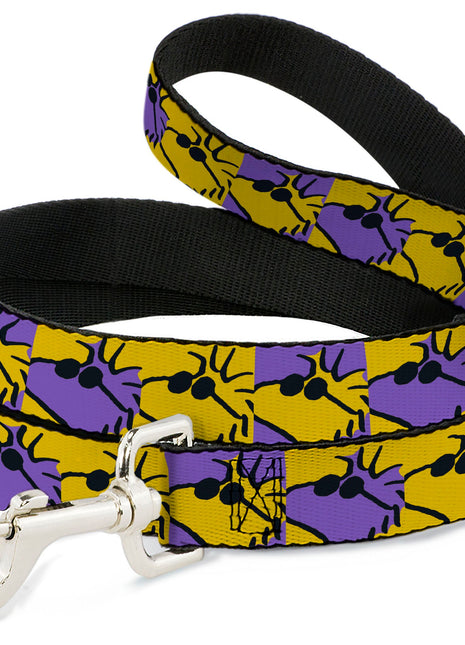 Dog Leash - Peanuts Woodstock Shades Pose Blocks Blue/Yellow/Black