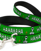 Dog Leash - Peanuts Snoopy and Woodstock Laughing HAHA Pose Green