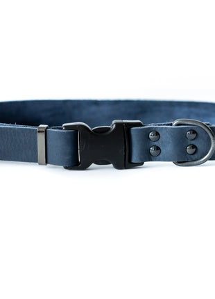 Sport Style Blue Jeans Leather Dog Collar