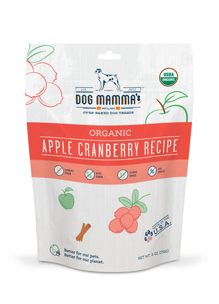 Dog Mamma's Organic Apple Cranberry Recipe - USDA Organic Certified Dog Treats