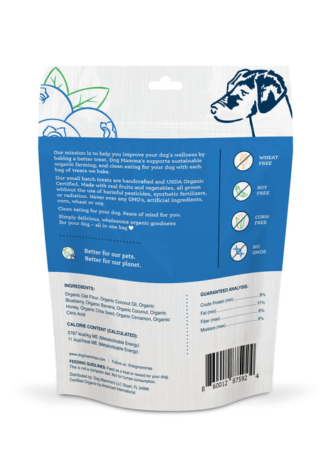 Dog Mamma's Organic Berry Banana Coconut Recipe - USDA Organic Certified Dog Treats