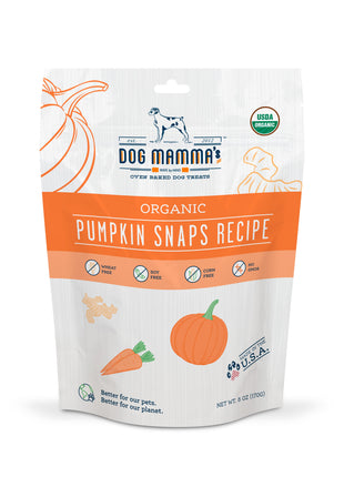 Dog Mamma's Organic Pumpkin Snaps Recipe- USDA Organic Certified Dog Treats