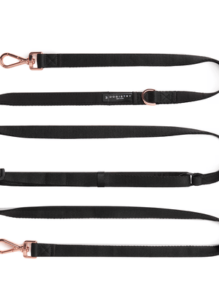 Metro Hands Free Leash – Black / Matte Rose Gold