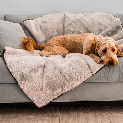 PupProtector™ Summer Short Fur Waterproof Throw Blanket - Grey