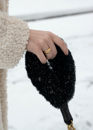 Bundle Shearling Fur Grip + Rope Leash for Dogs