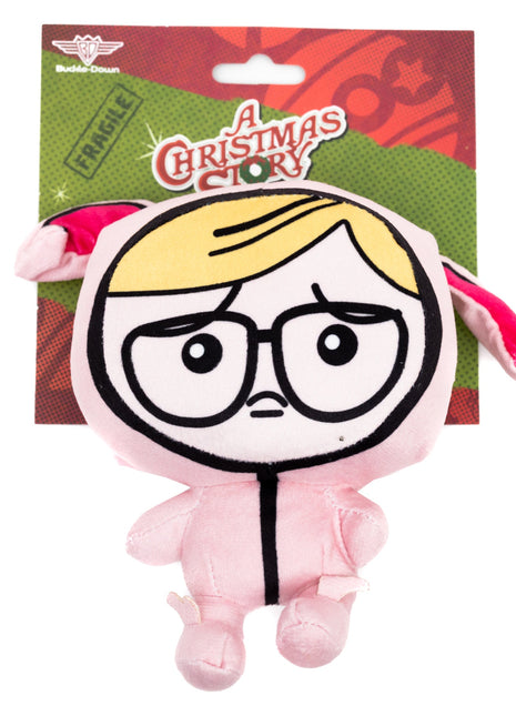Dog Toy Squeaker Plush - A Christmas Story Ralphie Pink Bunny Pajama Pose