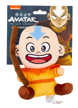 Dog Toy Squeaker Plush - Avatar the Last Airbender Avatar Aang Sitting Full Body Pose
