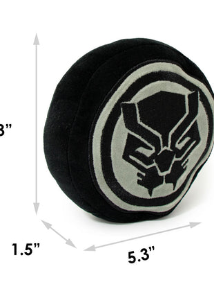 Dog Toy Squeaky Plush - Black Panther Icon Black Silver