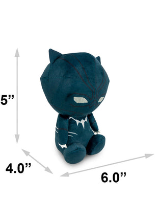 Dog Toy Squeaker Plush - Avengers Kawaii Black Panther Full Body Sitting Pose