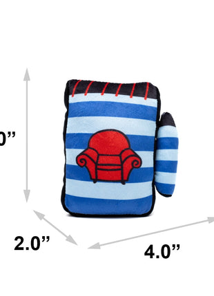 Dog Toy Squeaker Plush - Blue's Clues Handy Dandy Notebook Replica