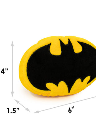 DTPT-BMDV Dog Toy Squeaky Plush - Batman Bat Icon Yellow Black